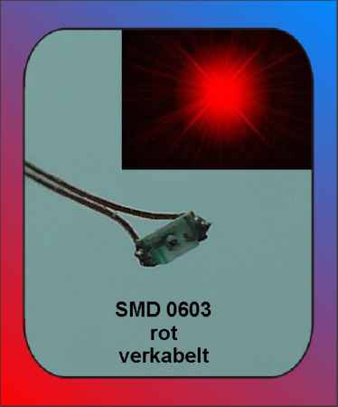 LED SMD 0603 rot verkabelt