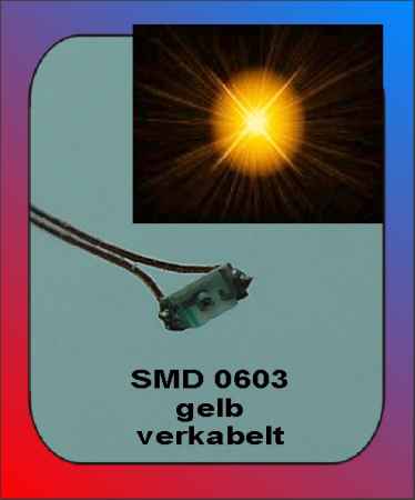 LED SMD 0603 yellow verkabelt
