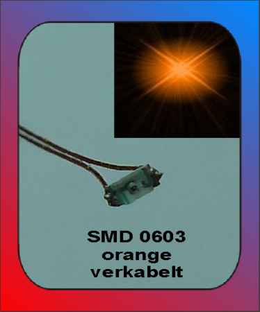 LED SMD 0603 orange verkabelt