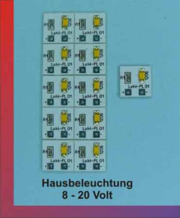 10 x Hausbeleuchtung  warmweiß