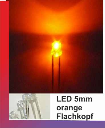 LED 5 mm orange Flachkopf