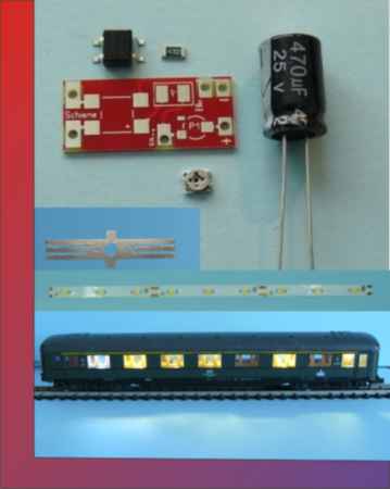 Waggonbeleuchtung 250 TT digital SMD Streifen warmweiß 4.0