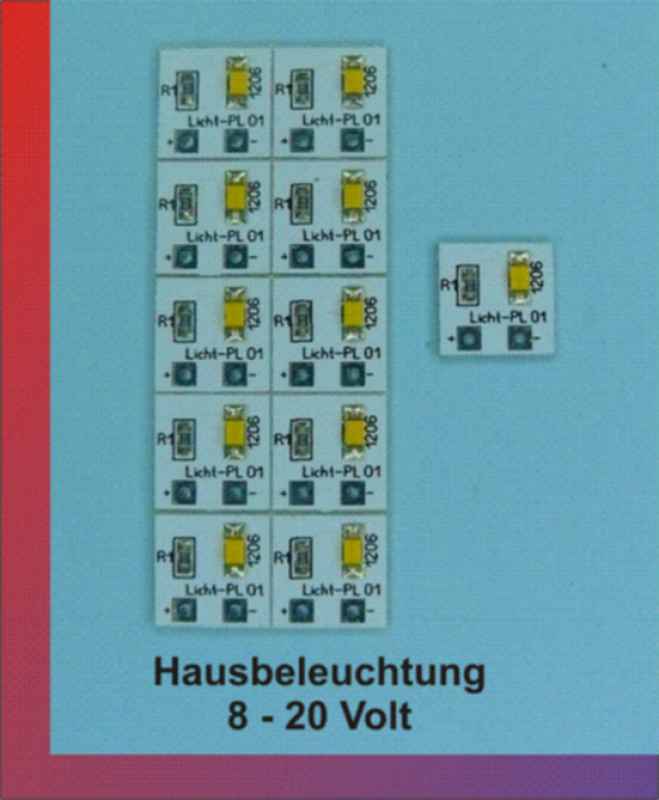 10 x Hausbeleuchtung  warmweiß