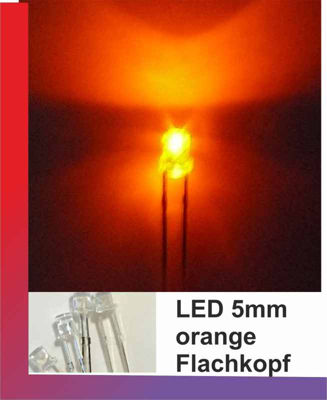 LED 5 mm orange Flachkopf