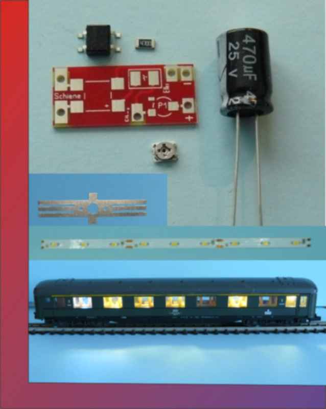 Waggonbeleuchtung 250 H0 digital SMD Streifen kaltweiß 4.0