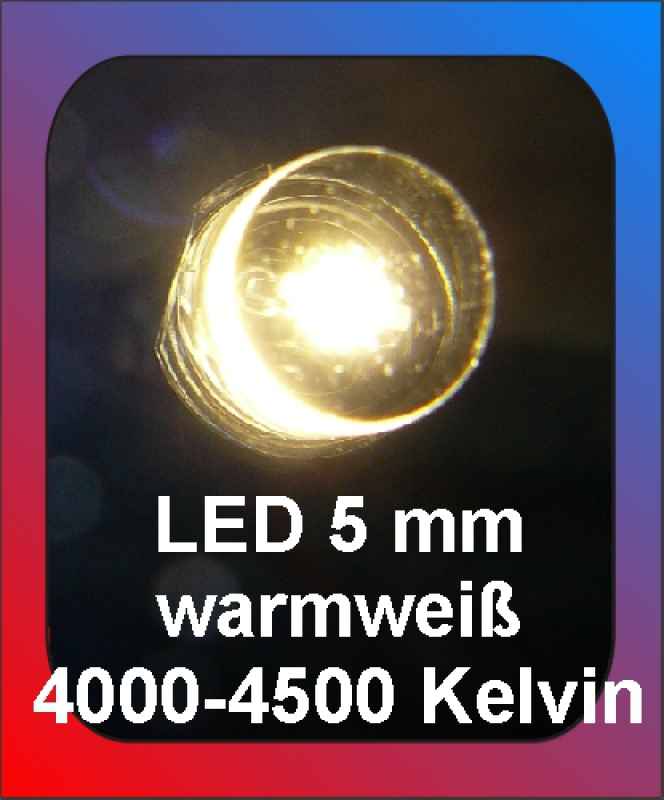 LED 5 mm warm weiß WP 6-1 WG