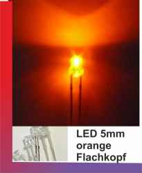 LED 5 mm orange Flachkopf